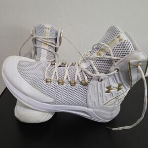 2023 Under Armour HOVR Ace White Gold Volleyball Shoes Women's Size 10